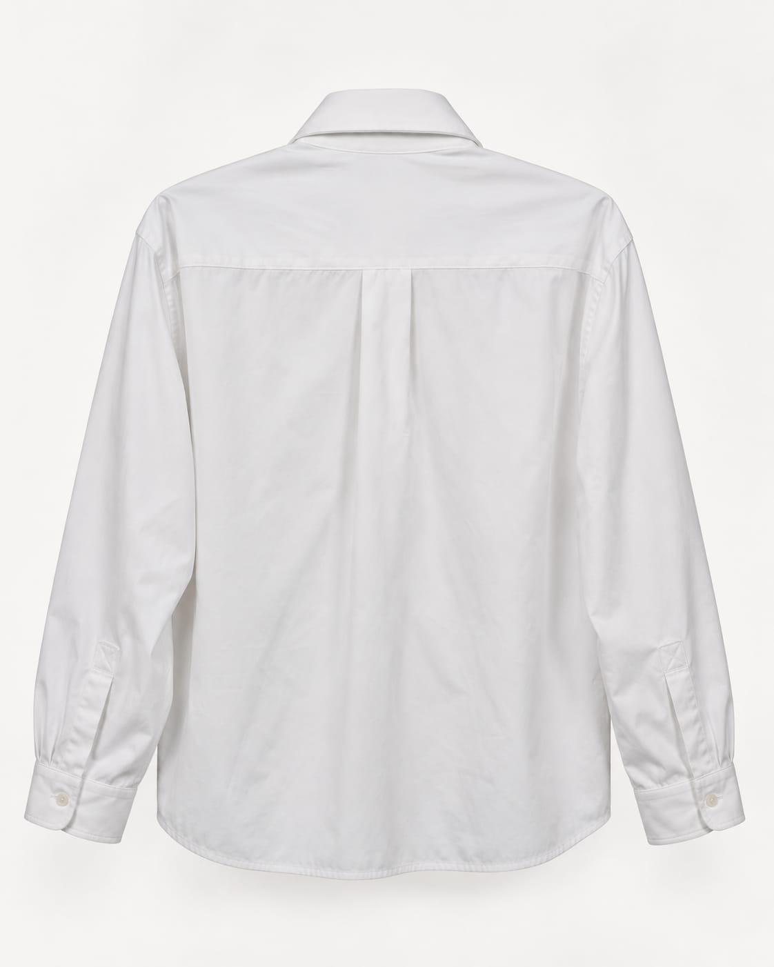 Chemise oversize blanche en popeline Lebrun Paris, vue de dos
