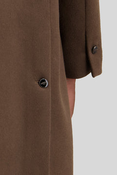LE MANTEAU MARRON LONG EN LAINE & CACHEMIRE - Lebrun Paris