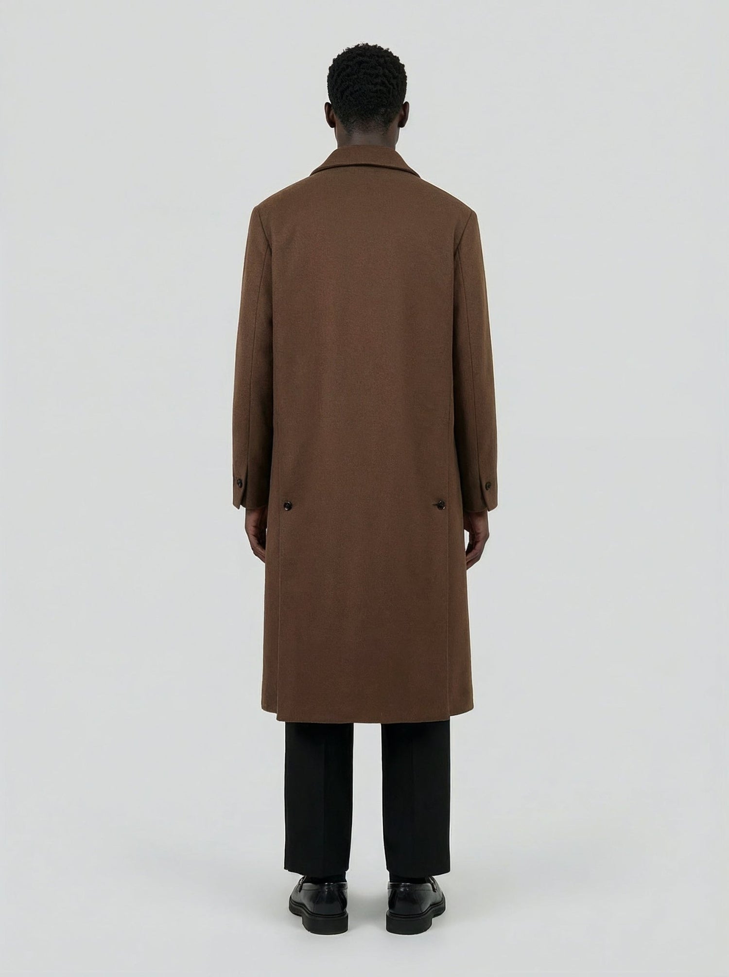 Manteau marron long en laine & cachemire - Lebrun Paris