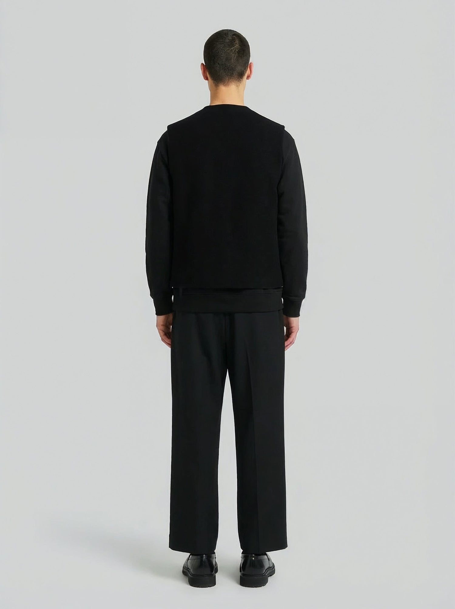 LA VESTE SANS MANCHES NOIRE EN LAINE - Lebrun Paris