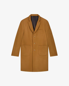 Cappotto in lana e cashmere cammello uomo, Lebrun Paris, Made in France